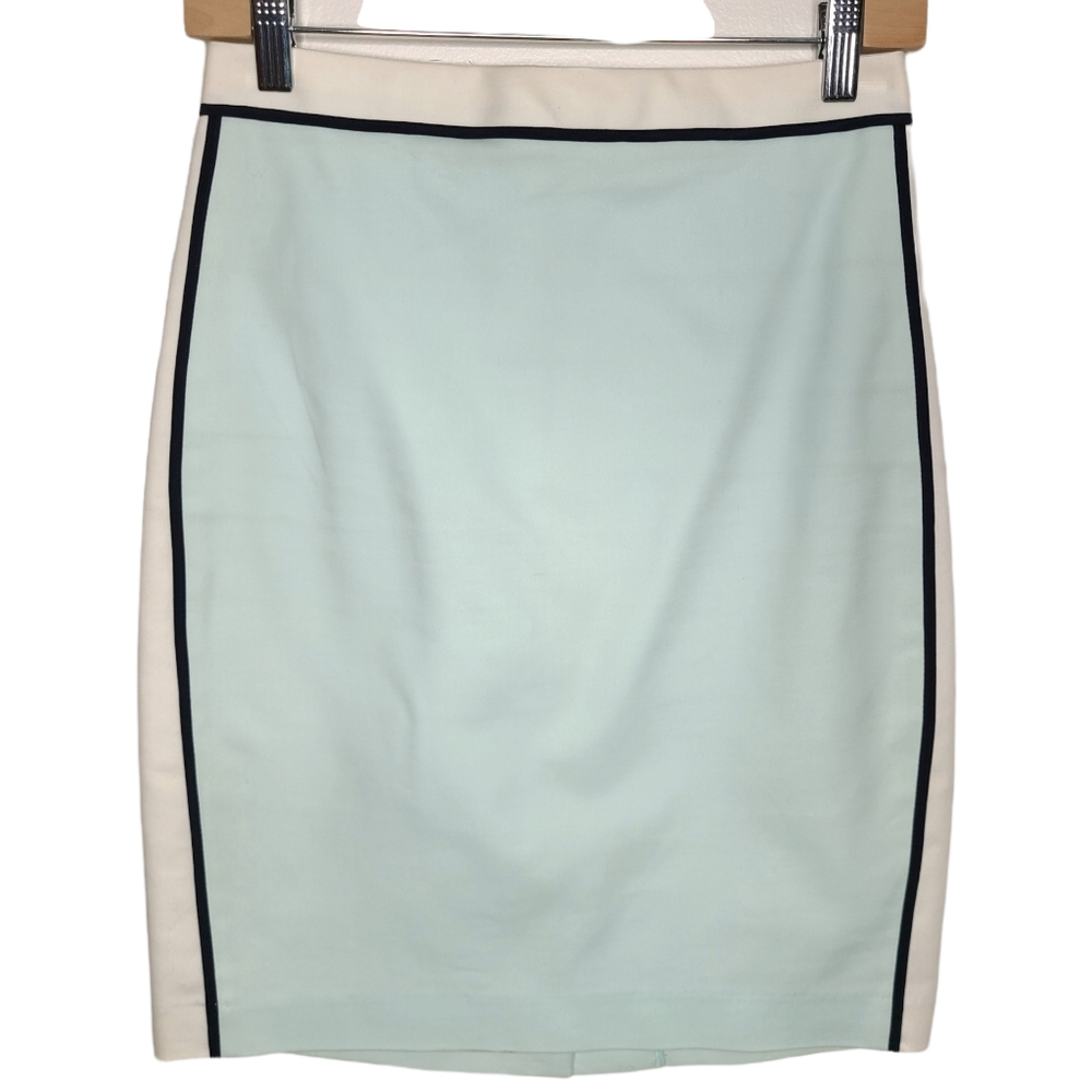 Club Monaco Mint Piped Side Stripe Pencil Skirt 2